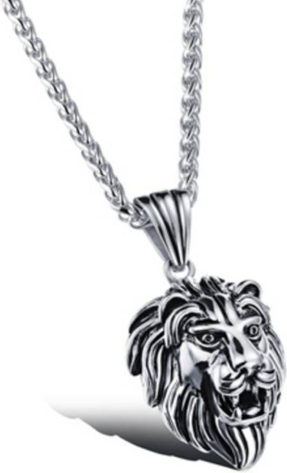 Mendes Heren ketting Leeuw Kettinghanger Zilver