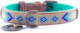 DWAM Halsband Indi Moon Goud&Turquoise Hondenhalsband 23 26x2 cm