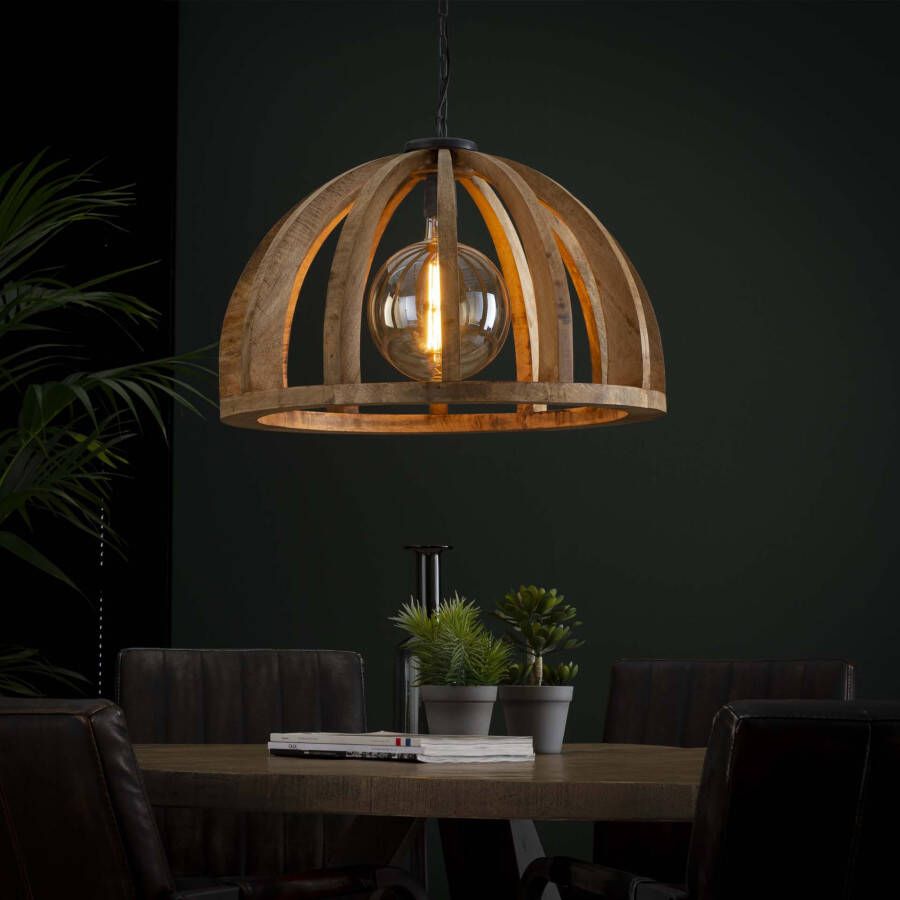 LifestyleFurn Hanglamp 'Lindsay' Ø60cm, Mangohout