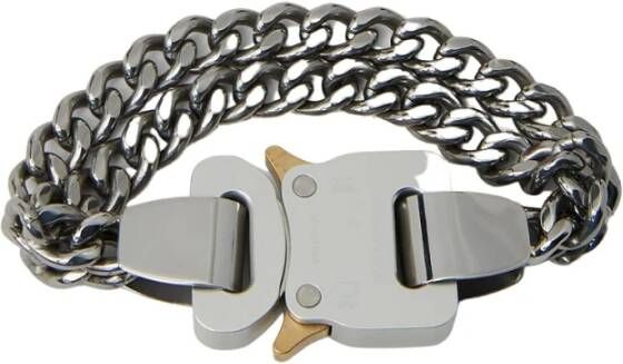 1017 Alyx 9SM Rollercoaster Twin Chain Bracelet , Grijs, Heren