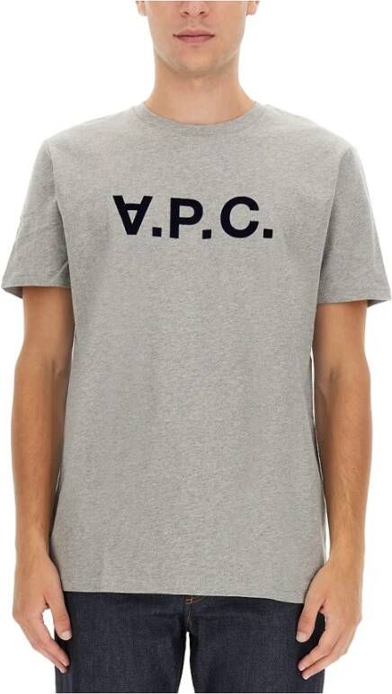A.p.c. Crewneck T shirt , Grijs, Heren