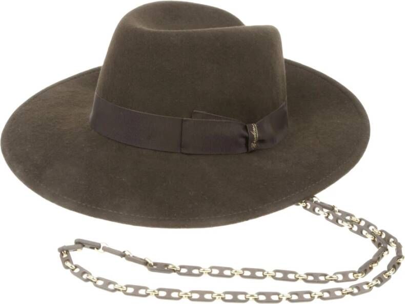 Borsalino Vrouwen & Accessoires Hoeden Caps 220410 , Bruin, Dames