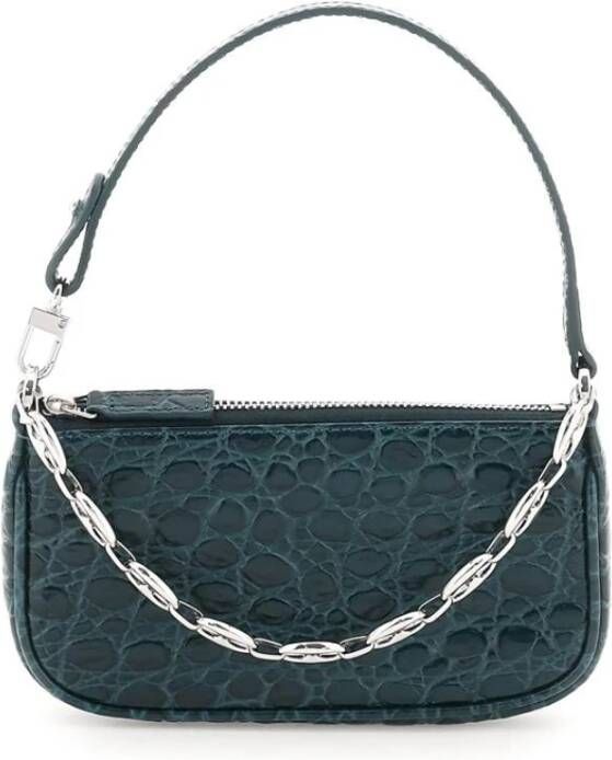 By FAR mini rachel crocodile print mini bag , Groen, Dames