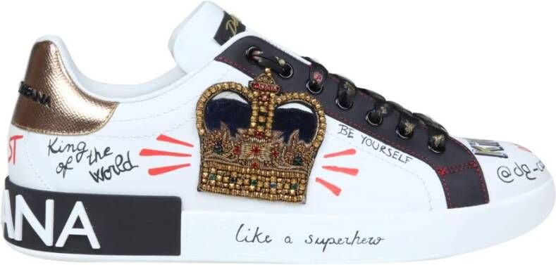 Dolce & Gabbana Voldoende lederen kettingen , Wit, Heren