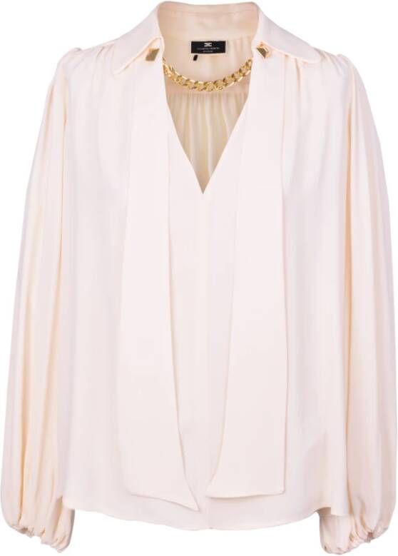 Elisabetta Franchi Blouse & overhemd , Beige, Dames