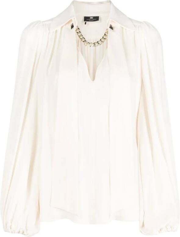 Elisabetta Franchi Blouse & overhemd , Beige, Dames