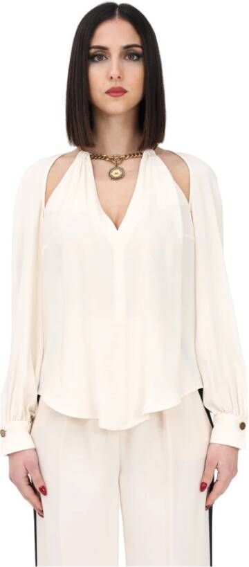 Elisabetta Franchi Blouse & overhemd , Beige, Dames