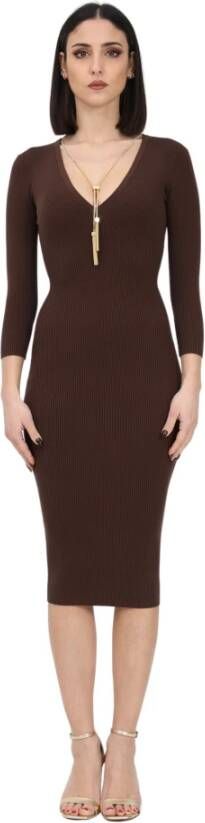 Elisabetta Franchi Casual kleedjes Bruin Dames