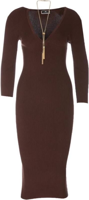Elisabetta Franchi Casual kleedjes Bruin Dames