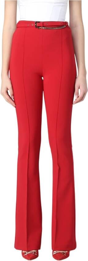 Elisabetta Franchi Wijde Broeken Rood Dames