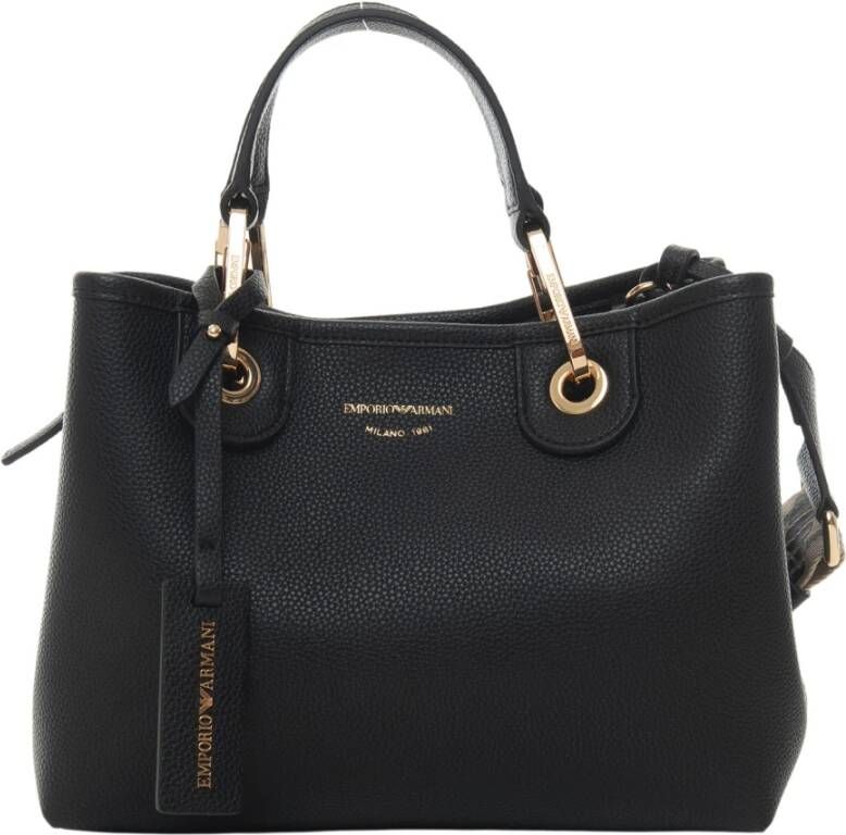 Emporio Armani Iconica kleine schouderriemtas , Zwart, Dames