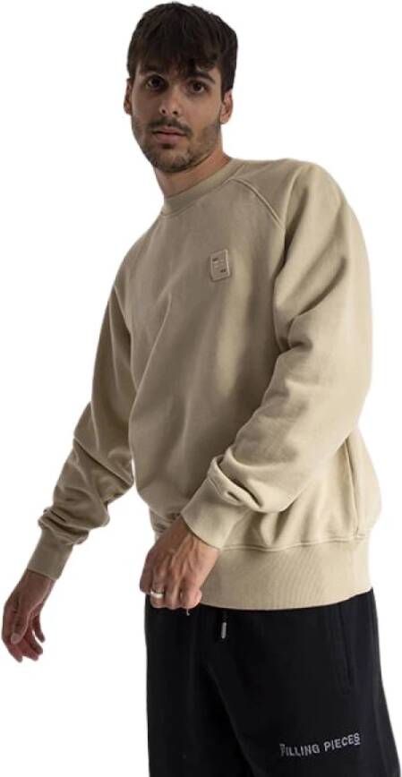 Filling Pieces Lux Crewneck Men Sweatshirt 06213731263 , Beige, Heren