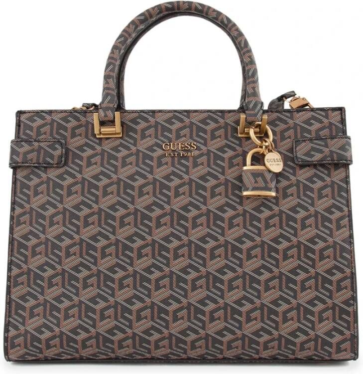 Guess Atene Society Satchel black logo Damestas