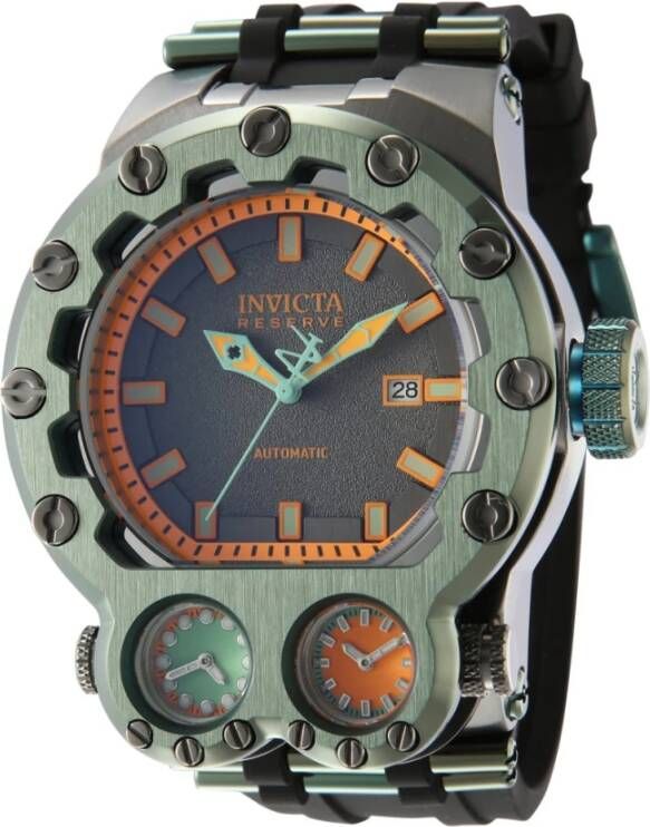 Invicta Watches Reserve Magnum Tria 43127 Automatisch Herenhorloge 52mm , Groen, Heren