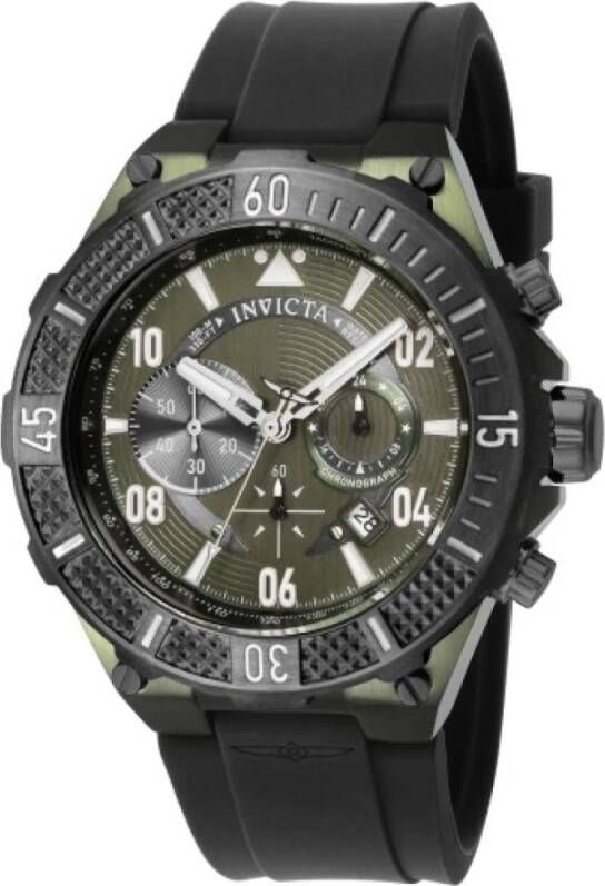 Invicta Watches Aviator 40504 Quartz Herenhorloge 50mm , Groen, Heren