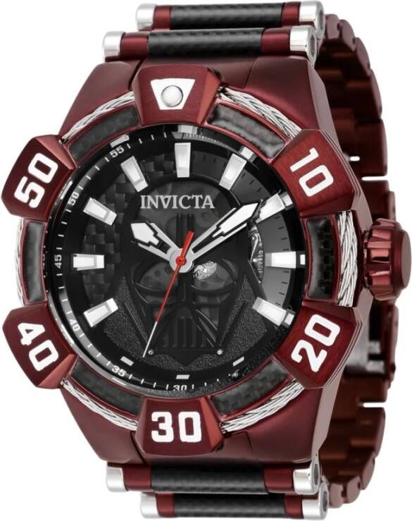 Invicta Watches Star Wars Darth Vader 40979 Automach Herenhorloge 52mm , Rood, Heren
