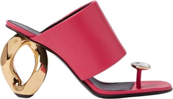 JW Anderson Ketting hoge hiel muilezels , Roze, Dames