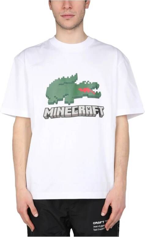 Lacoste minecraft t shirt , Wit, Heren