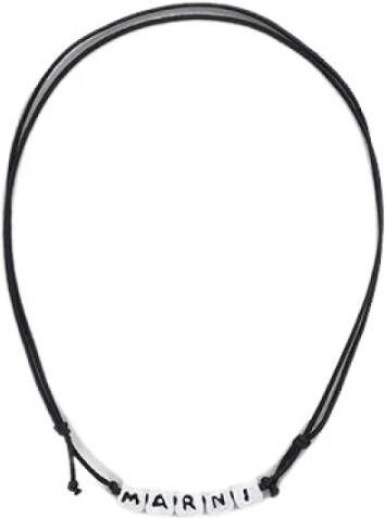 Marni Ketting Cozb0069A0 M2000 00W01 , Zwart, Heren
