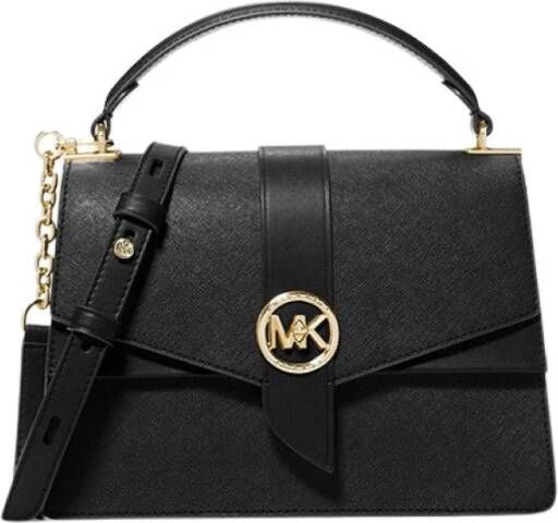 Michael Kors Greenwich Saffiano Medium Bag , Zwart, Dames