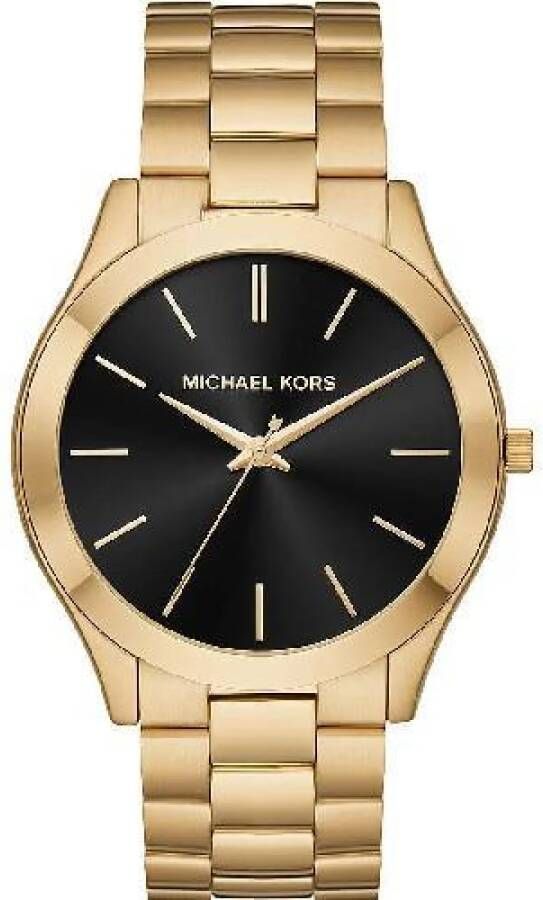 Michael Kors Horloges Slim Runway MK8621 Goudkleurig
