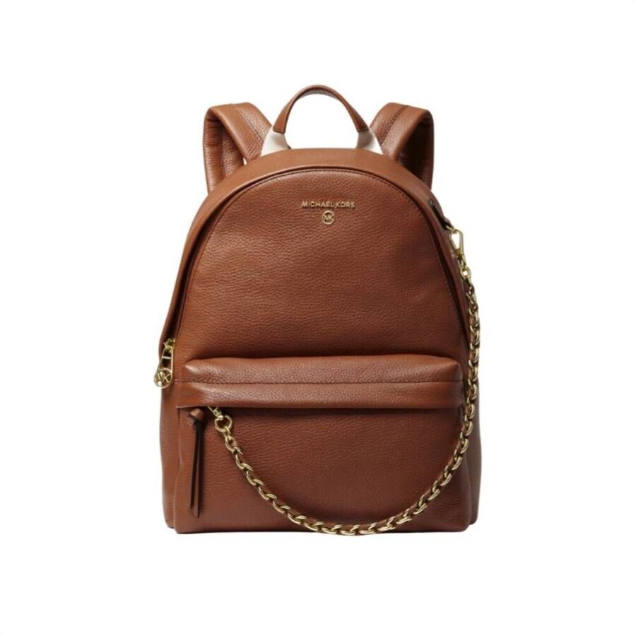 Michael Kors Gemiddelde lederen Slater rugzak , Bruin, Dames