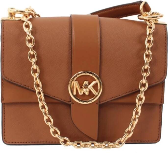 Michael Kors Greenwich schoudertas , Bruin, Dames