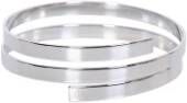 MM6 Maison Margiela Engraved logo bracelet with slip on design in silver from , Grijs, Dames