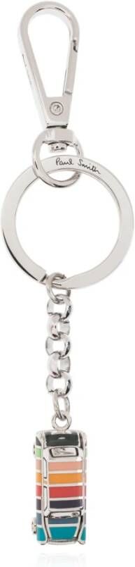 Paul Smith Sleutelhanger van charme , Grijs, Heren