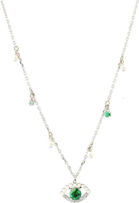 Swarovski Ketting gelukkig , Wit, Dames