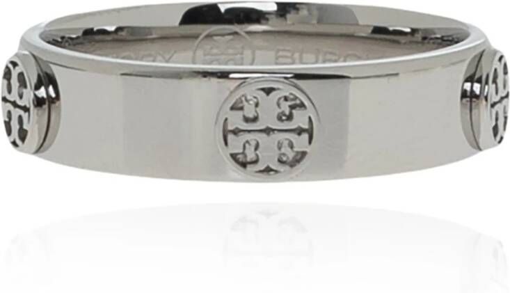 TORY BURCH Log geëmbossing ring , Grijs, Dames