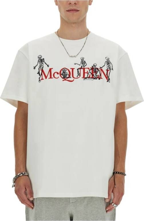 alexander mcqueen T shirts , Wit, Heren