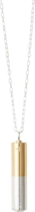 Ambush Battery Charm Necklace Silver , Grijs, Heren
