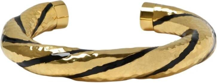 Aurélie Bidermann Diana XL armband in gouden metaal , Zwart, Dames