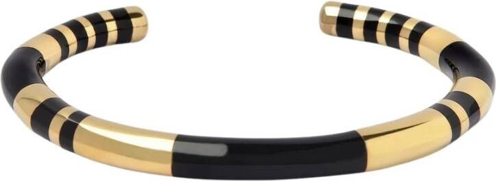 Aurélie Bidermann Positano hars en goud vergulde armbandarmband , Zwart, Dames