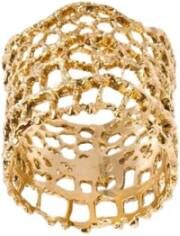 Auré, lie Bidermann Ring Lace met 18K gouden plating