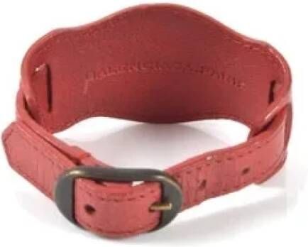 Balenciaga Vintage Voldoende lederen sieraden , Rood, Dames