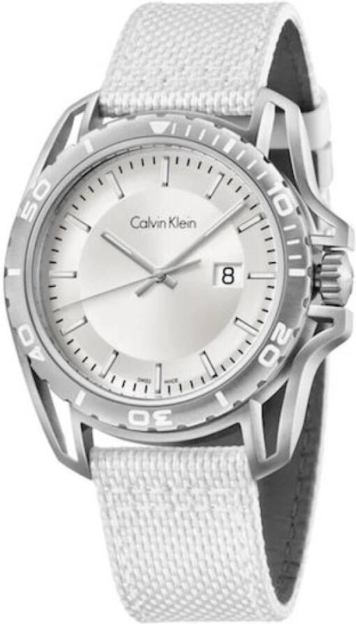 Calvin Klein Bekijk ur k5y31vk6 , Wit, Heren