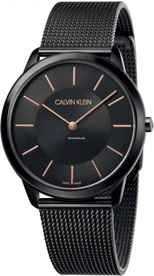 Calvin Klein K3M21421 Minimaal horloge , Zwart, Heren