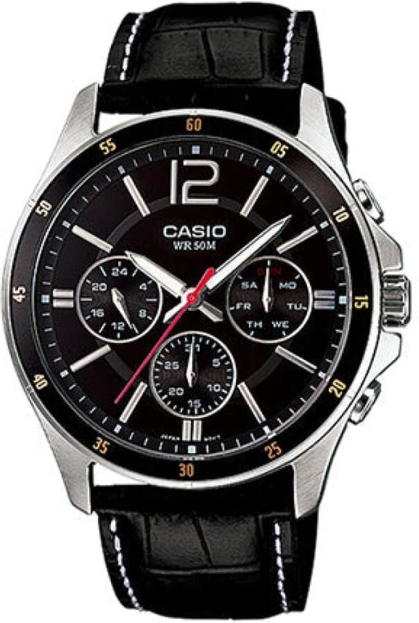 Casio Bekijk Mtp 1374L 1 , Zwart, Heren