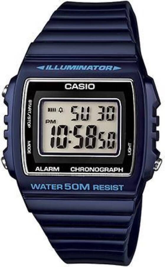 Casio Bekijk W 215H 2 , Blauw, Heren