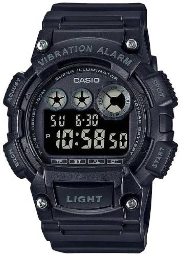 Casio Bekijk W 735H 1B , Zwart, Heren
