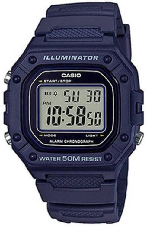 Casio EU Ur W 218Hc 2Avef , Blauw, Dames