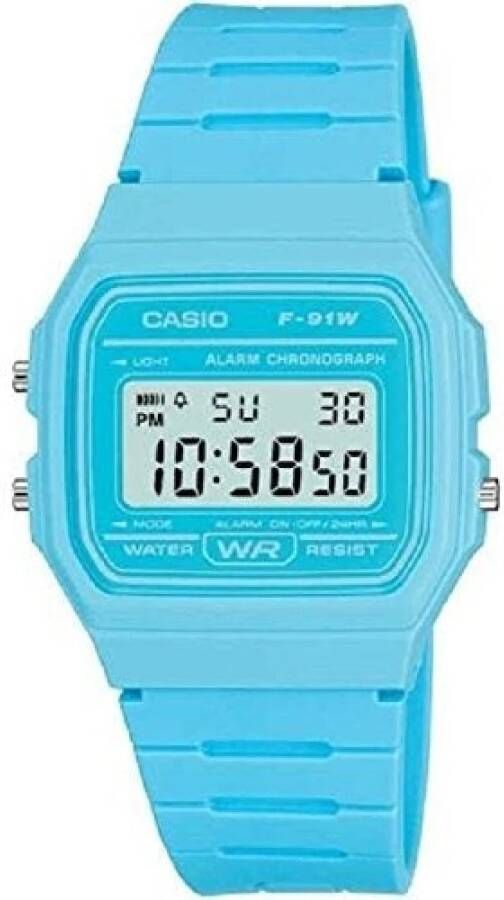 Casio ijk F 91Wc 2Aef , Blauw, Dames