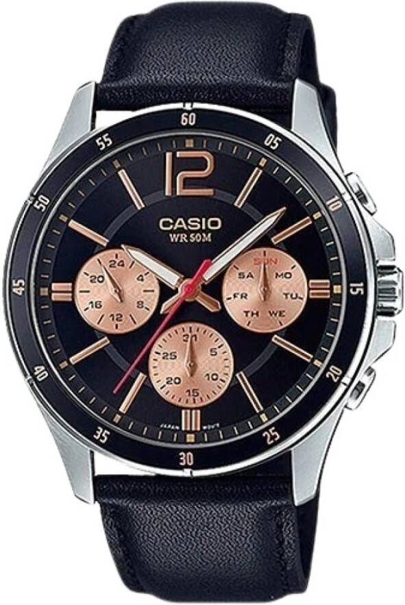 Casio ijk Ur Mtp 1374L 1A2 , Zwart, Heren