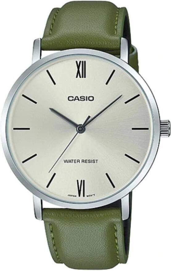 Casio ijk ur MTP VT01L 3B , Groen, Heren