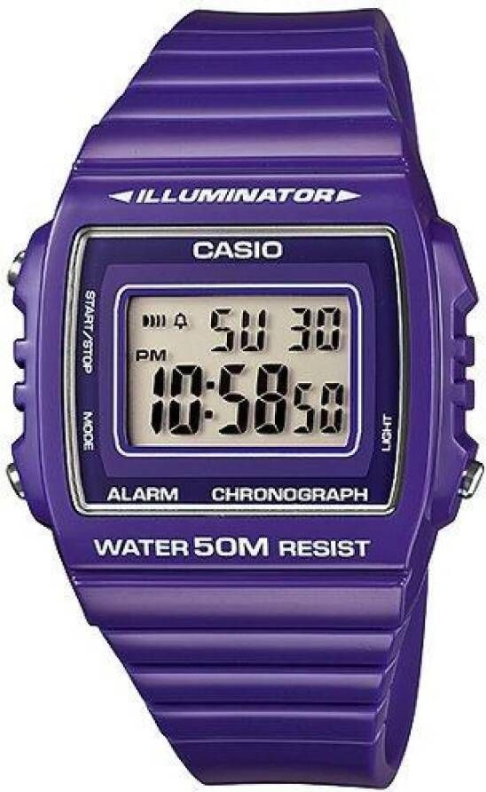 Casio ijk ur W 215H 6 , Paars, Heren