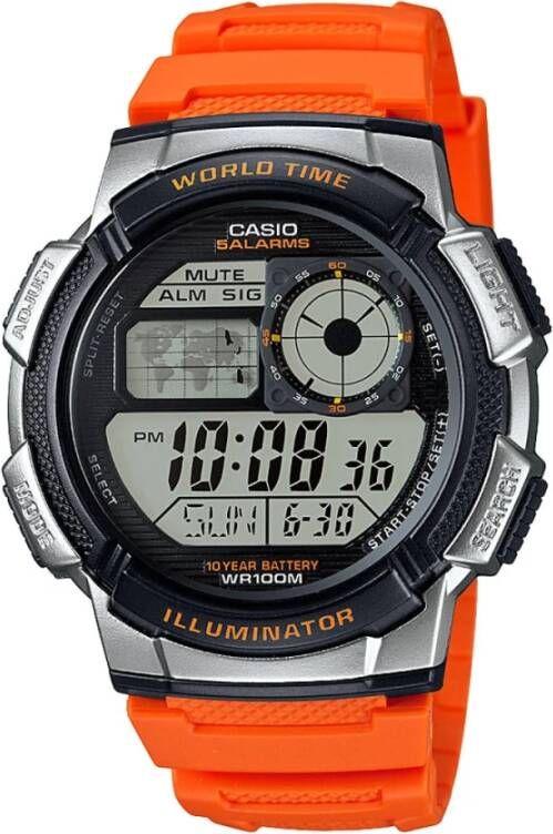 Casio ur AE 1000W 4BVEF , Oranje, Dames