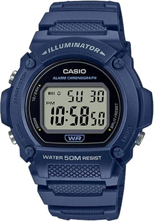 Casio Ur W 21H 2A , Blauw, Heren