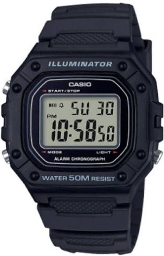 Casio Watch UR W 218H 1A , Zwart, Heren